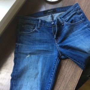 J Brand 26 “destroyed” crop jeans